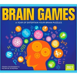 Brain Games | 2027 6 x 5 Inch Daily Desktop Box Calendar | New Page Every Day