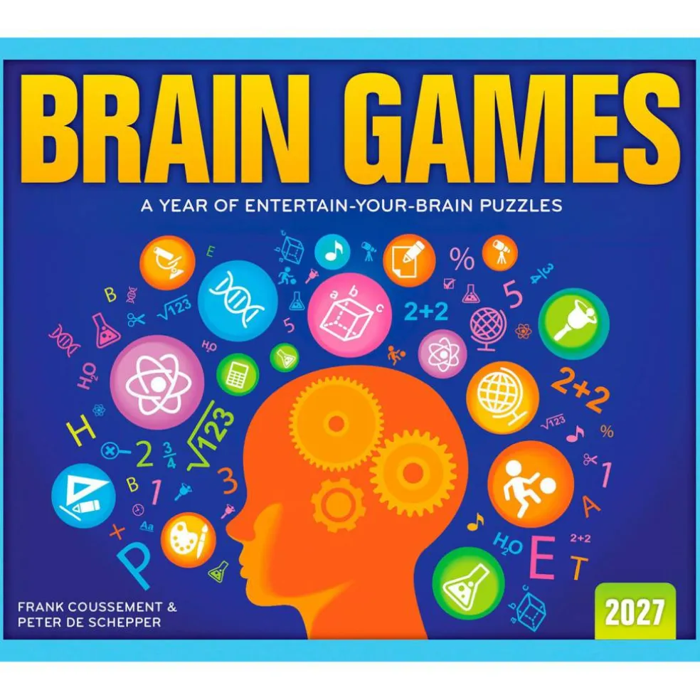 Brain Games | 2027 6 x 5 Inch Daily Desktop Box Calendar | New Page Every Day