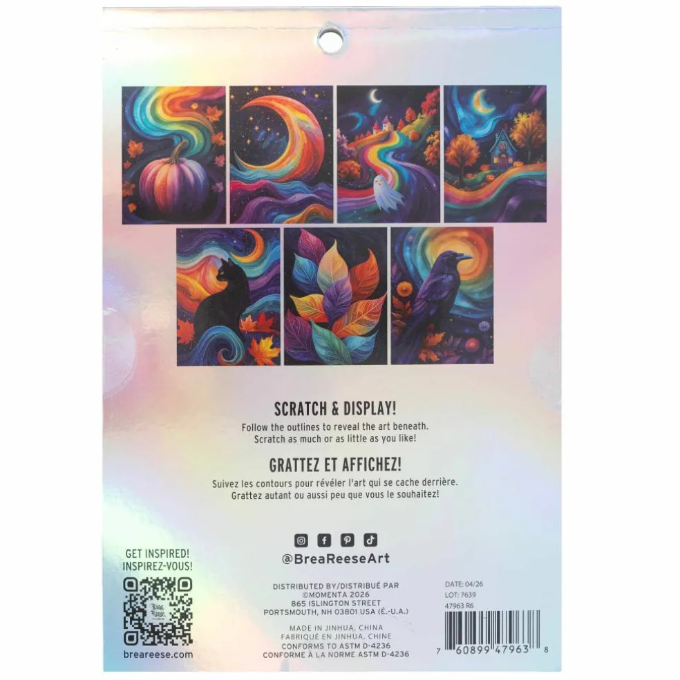 Brea Reese® 6" x 8" Autumn Colors Scratch Art Paper Pad