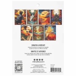 Brea Reese® 6" x 8" Fall Stained Glass Scratch Art Paper Pad