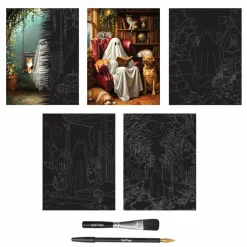 Brea Reese® 9" x 12" Ghosts & Pets Scratch Art Paper Pad