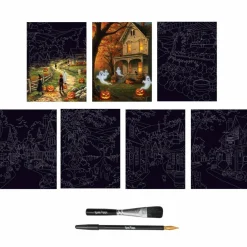 Brea ReeseĀ® 6" x 8" Hometown Halloween Scratch Art Paper Pad