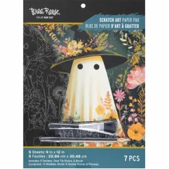 Brea ReeseĀ® 9" x 12" Meadow Ghosts Scratch Art Paper Pad