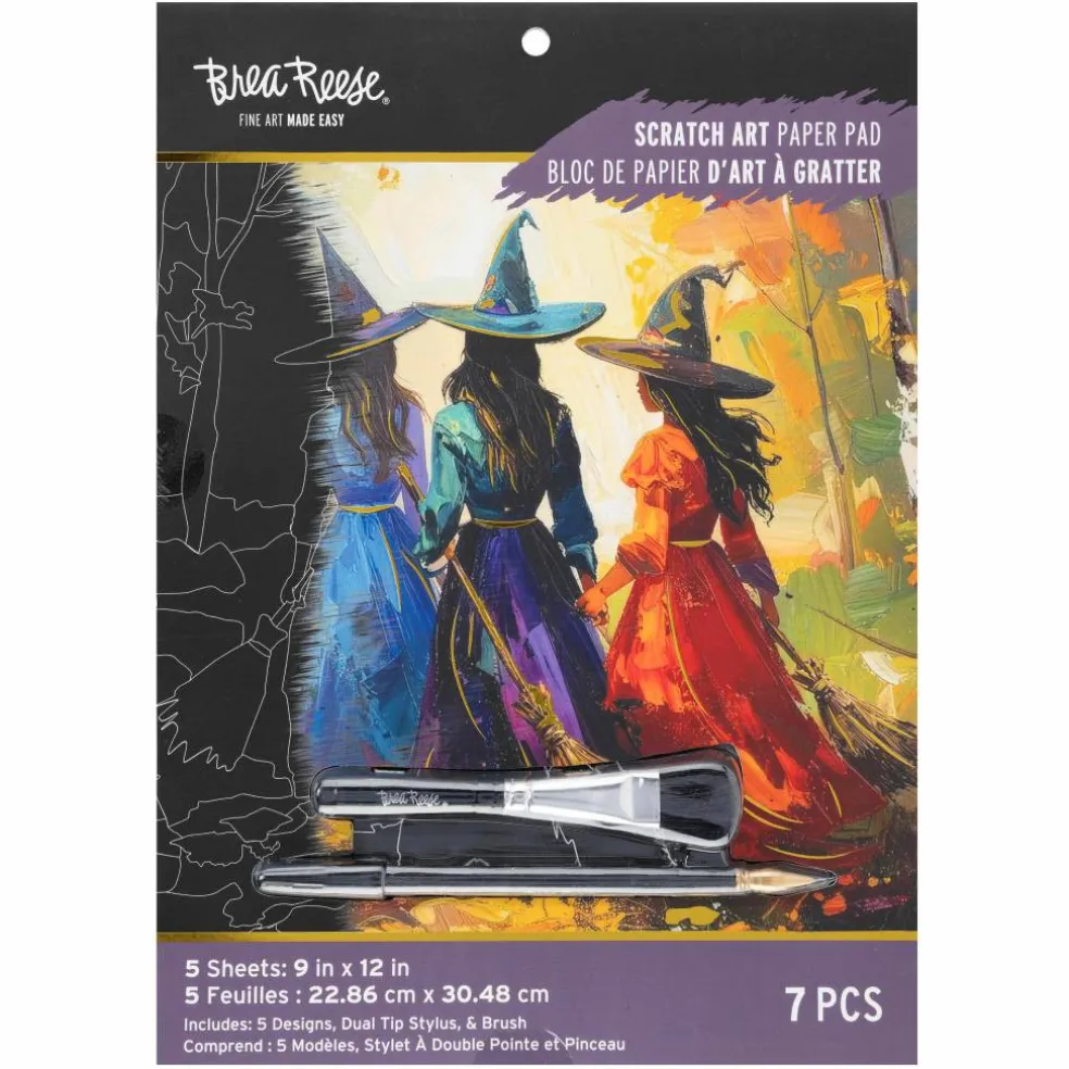 Brea Reese® 9" x 12" Witchy Forest Scratch Art Paper Pad