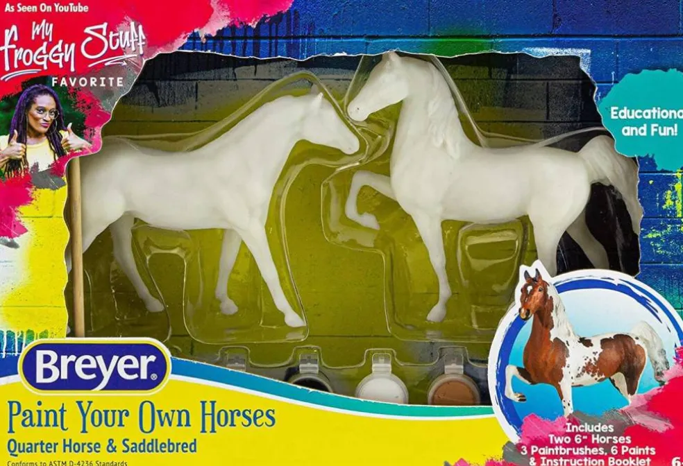 Breyer Paint Your Own Horses DIY Set | Quarter Horse & Saddlebred