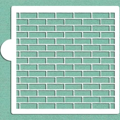 Brick Wall Cookie & Craft Stencil | CM192 by Designer Stencils | Cookie Decorating Tools |