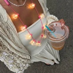 Bride Light Up Diamond Ring Necklace