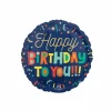 17" Bright Birthday Blocks Foil Balloon