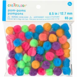 Bright Multicolor Pom Poms by Creatology™