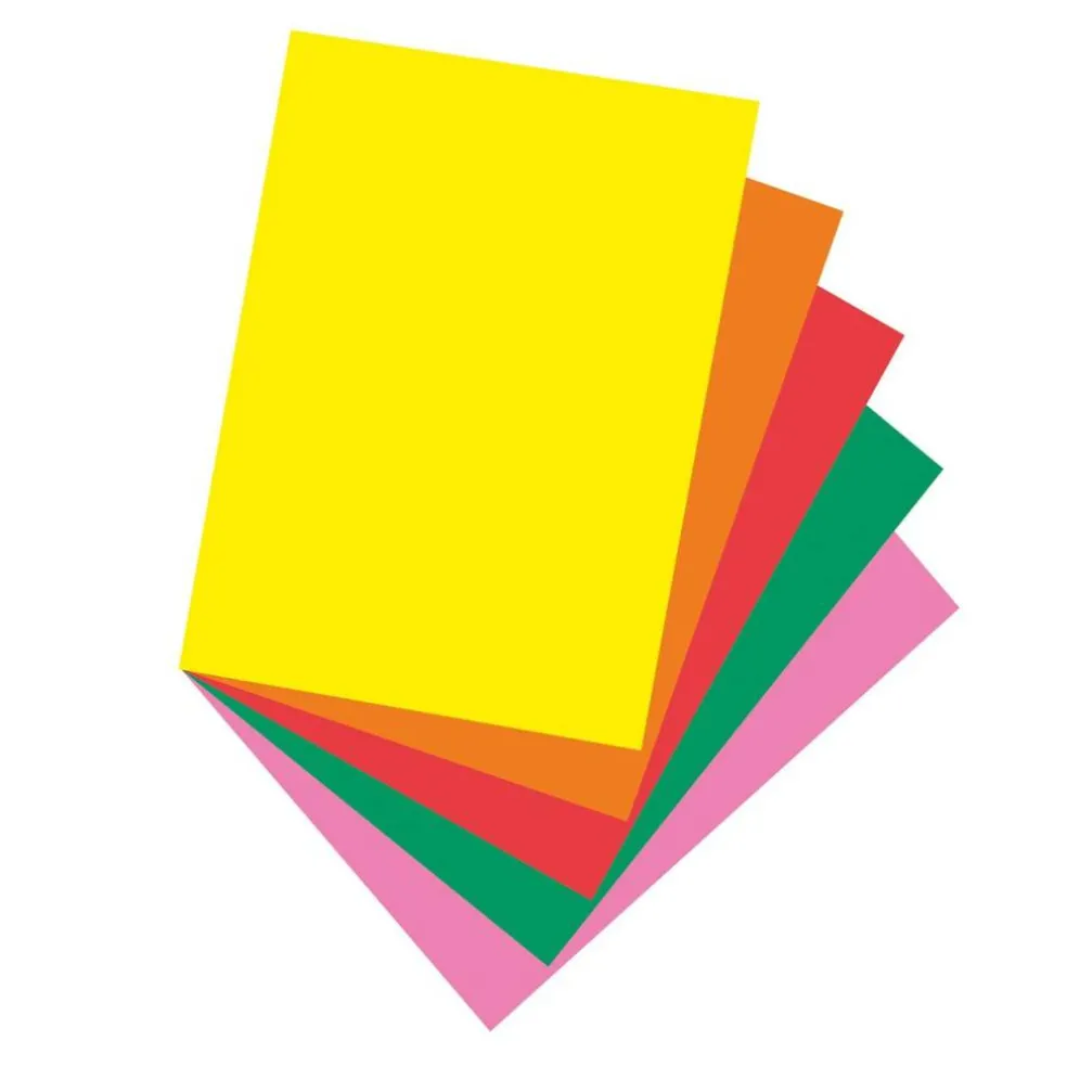 Bright Multi-Purpose Paper, 5 Assorted Colors, 24 lb., 8-1/2" x 11", 500 Sheets
