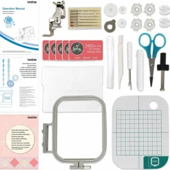 Brother PE545 Embroidery Machine with Magnetic Hoop Set & Thread
