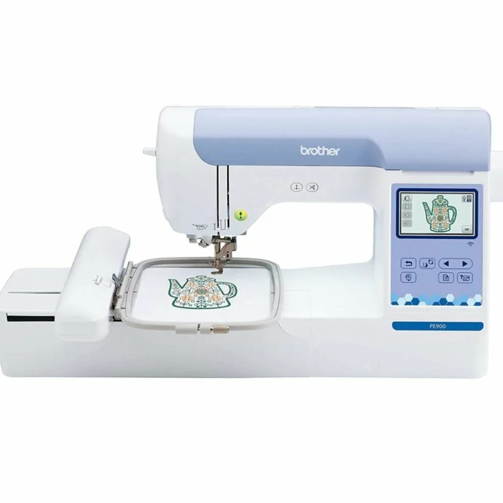Brother PE900 5" x 7" Embroidery Machine with 160 Embroidery Spools Bundle