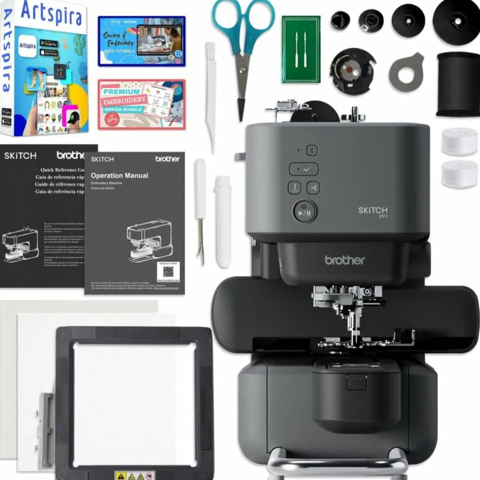 Brother SP-1 Sublimation Printer with Skitch Embroidery Machine Bundle