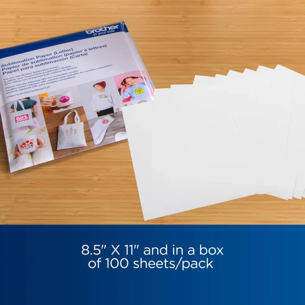 Brother 8.5" x 11" Sublimation Paper, 100 Sheets