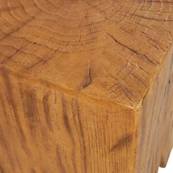 18" Brown Block Outdoor Accent Table
