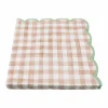 Brown Gingham Scalloped Lunch Napkins, 20ct. by Celebrate It™