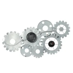 Brown Industrial Metal Wall Clock