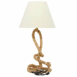 Brown Jute Rope and Iron Rustic Table Lamp, 29