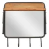 Brown Metal Industrial Wall Hook, 19" x 19" x 14"