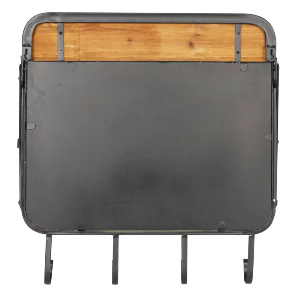 Brown Metal Industrial Wall Hook, 19" x 19" x 14"