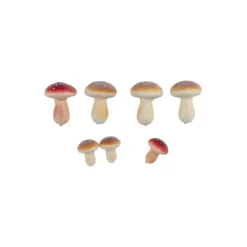 Brown & Red Spotted Mushroom Decorative Components by Ashland®