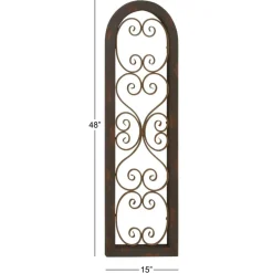 Brown Rustic Ornamental Metal Wall Decor, 48