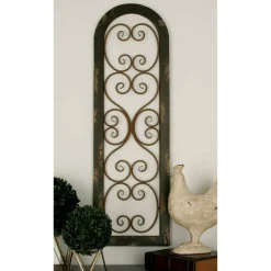 Brown Rustic Ornamental Metal Wall Decor, 48