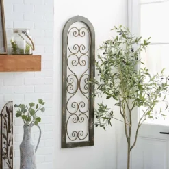 Brown Rustic Ornamental Metal Wall Decor, 48