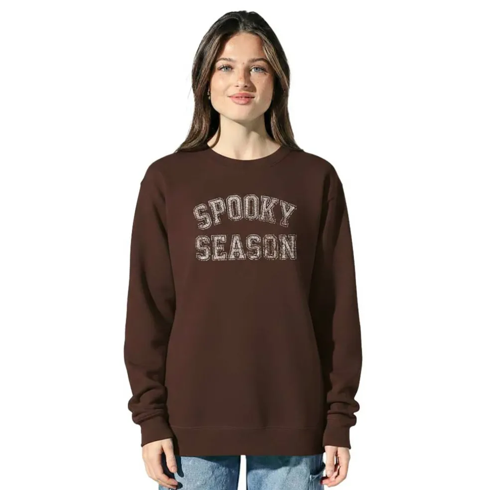 Brown Spooky Season Adult Sweatshirt