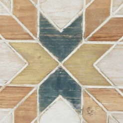 15" Brown Wood Farmhouse Abstract Wall Decor, 3ct.