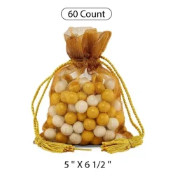 Brushed Organza Pouch with Tassels 3 1/2" x 5"