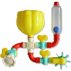 Buddy & Barney: Bath Time Waterfall - 16pc Water Works Pipes, Valves & Water Wheel, Construction & Building, Tub & Water Toy, Toddlers Kids Age 18mo+