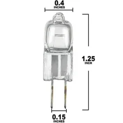 BulbAmerica 10T3Q/CL 10 watt 12 volts G4 base Quartz Halogen Bulb