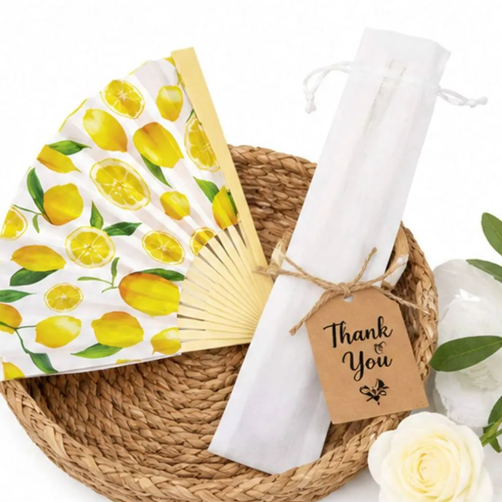 Bulk Printed Hand Fan Favor Kit for 48