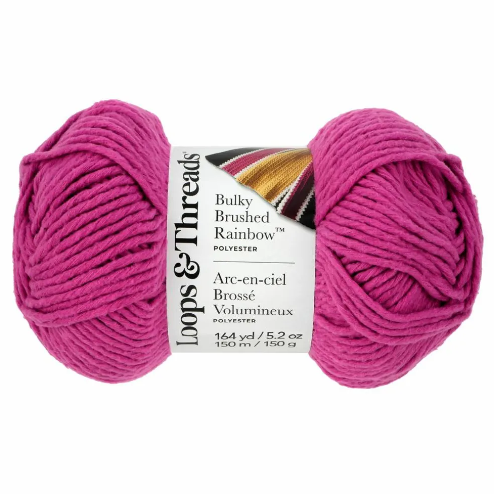 Bulky Brushed Rainbow™ Yarn by Loops & Threads®
