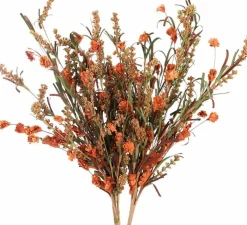 2 Bundles Artificial Fall Floral Stems 26 Inch – Faux Dried Flower Bouquet with Autumn Leaves & Berries for Thanksgiving Centerpieces, Farmhouse Vase Decor, Wedding, Halloween & Harvest Home Decorations