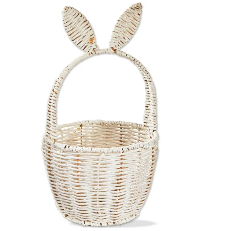 Bunny Ears Easter Basket White Paper Spring