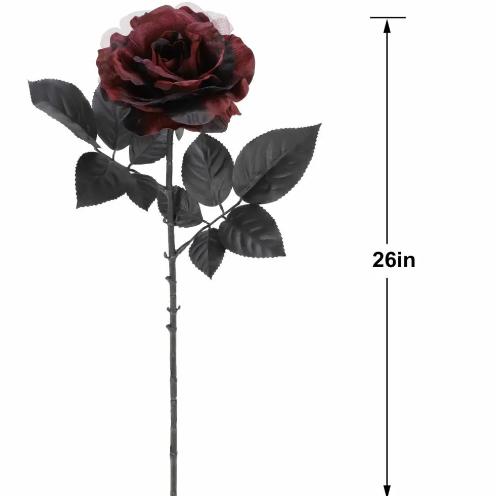 26" Burgundy & Black Rose Stem by Ashland®