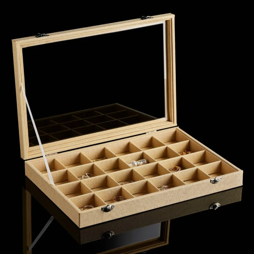 Burlap Tray with Lid By Bead Landing™