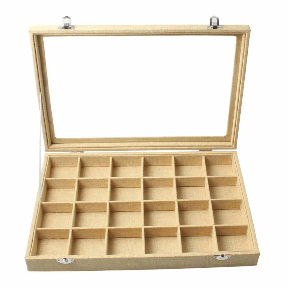 Burlap Tray with Lid By Bead Landing™