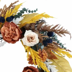 24" Burnt Orange Peony & Eucalyptus Wreath by Ashland®