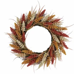 22" Burnt Orange & Yellow Heather Wreath by Ashland®