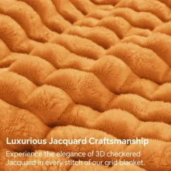 Burt Orange Fall Throw Blanket for Couch, Gifts for Women, 50