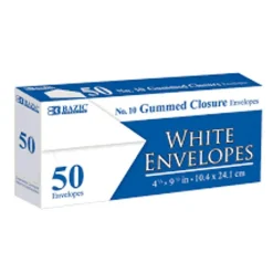 #10 Business Envelopes, 50 Pack | Mailing Envelopes for Letters, Invoices, Statements & Office Correspondence