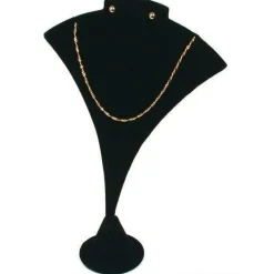Bust Display Pendant Earring Combo Black Velvet
