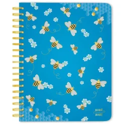 Busy Bees | 2027 6 x 7.75 Inch 18 Months Weekly Desk Planner | Foil Stamped Cover | July 2026 - December 2027 | Plato | Planning Stationery