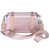 Byootique Aluminum Mini Crossbody Bag with Adjustable Strap for Travel,Pink