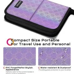 Byootique Makeup Brush Holder Bag Foldable Cosmetic Case ForgetMeNot 2 Pack