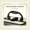 Byootique Makeup Train Case with Mirror Cosmetic Box Organizer Art Deco Pastel