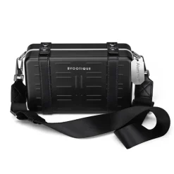 Byootique Mini Suitcase Crossbody Bag with Adjustable Strap for Travel,Black